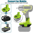 thumbnail image 2 of Battery Adapter For Ryobi 18V Tools,Converts For Ma*kita 18V Li-Ion Battery To Ryo.bi 18V Li-Ion Battery, 2 of 10
