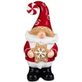 thumbnail image 2 of Northlight Gnome Holding Gingerbread Snowflake Cookie Christmas Decoration - 11.5" - Red, 2 of 8