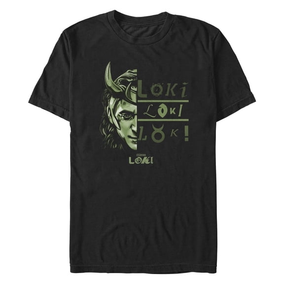 Men's Marvel: Loki Half Face Graphic T-Shirt