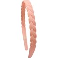 thumbnail image 1 of Diademas para el cabello de mujer rosa con dientes trenzados esmerilados de moda simple, 1 of 5