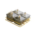thumbnail image 5 of Tongina Dried Fruit Tray Divided Snack Serving Bowls Dried Fruit Plate Divided Serving Platter for Candy Snacks Appetizer Fruits Nuts dark green, 5 of 8