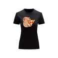 thumbnail image 2 of Playera Blusa De Capibara Comiendo Pizza Ropa Divertida Para Mujer Capibara Color Negro Talla Mediana Marca Emil SaEs, 2 of 4