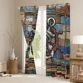 thumbnail image 3 of Homewish Ship Anchor Rudder Black Out Curtains,Ocean Adventure Curtains Pack of 2 (42x63 Each),Rustic Farmhouse Cabin Bedroom Curtains For Men Women,Ultra Soft Home Decor, 3 of 6