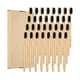 thumbnail image 1 of 32 piezas de cepillos de dientes de bambú biodegradables, cepillo de dientes natural, cepillo de dientes de bambú de madera compostable con cerdas delgadas y suaves para adolescentes y adultos (negro, 1 of 4