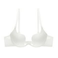 thumbnail image 1 of CHUANK Front Closure Push Up Bra Criss-Cross Back Thick Padded Add 2 Cup Plunge Seamless Racerback Underwire Bras Purple 75B, 1 of 2