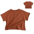thumbnail image 3 of LNMQLPDBS Toddler Clothes for Boys Girls Solid Color Short Sleeve Crewneck T Shirt Drop Shoulder Basic Layering Tees Infant Girl Clothes 3 Year Old Boy Gifts Casual Summer Tops Red 6 Years, 3 of 9