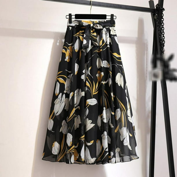 Women Full/Ankle Length Blending Maxi Chiffon Long Skirt Beach Skirt Summer  High Waist Skirt - Walmart.com