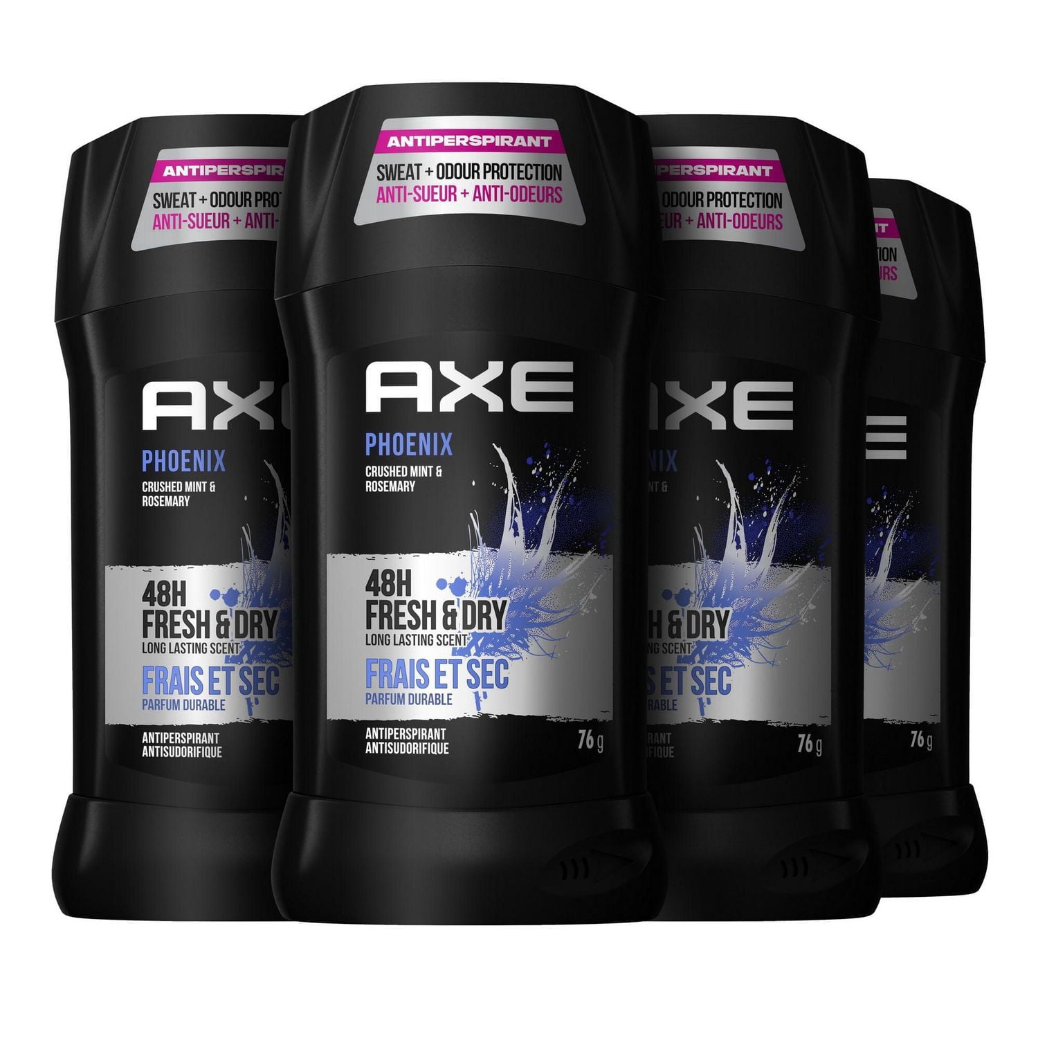 AXE Phoenix Crushed Mint & Rosemary Antiperspirant Stick (Value Pack 4 X 76gms)