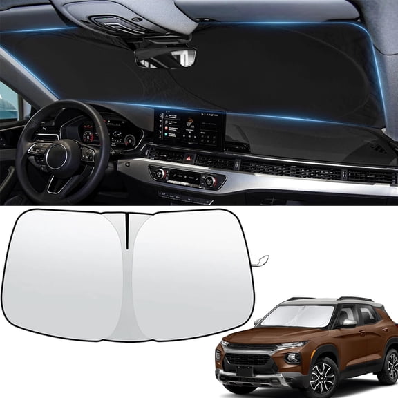 JJMY Car Windshield Sun Shade UV Rays Block Cover Shield For Chevy Trailblazer 2021-2024 , 1 Pack