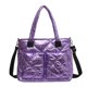 thumbnail image 1 of Bolso de mano acolchado para mujer, lujoso bolso de mano a cuadros, bolso de mano acolchado, ligero, de algodón, para invierno, 1 of 6