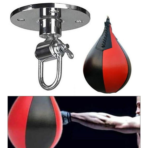 Farabi Sports - Ballon De Vitesse Double Extrémité En Cuir - Sac De Frappe Boxe/MMA - Entraînement Réflexes Et Endurance