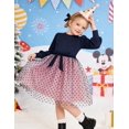 thumbnail image 4 of Arshiner Tulle Dress Toddler Girls Puff Long Lantern Sleeves Fall Winter Tutu Party Dresses with Tie Belt, 4 of 6