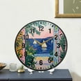 thumbnail image 4 of Yayeee Wall Clock Battery Operated 11.9" Silent Quartz Non-Ticking for Living Room Decor, Colorful Seaside, 4 of 8