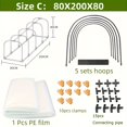 thumbnail image 1 of HLONK 30pcs PE Garden Tunnel Greenhouse Hoops Kit  Outdoor Plant Support for Raised Beds  Durable & Reusable Plant Cover with PE Film  Easy Assembly Greenhouse System for Cold Protection, 1 of 7