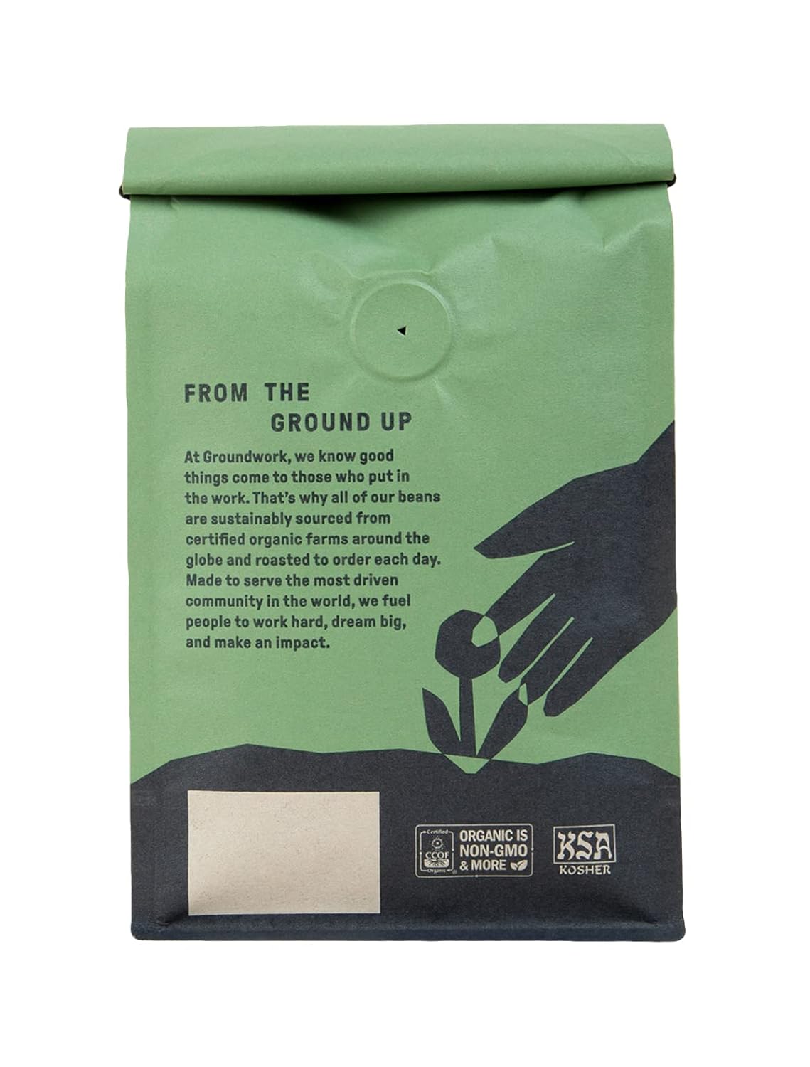 GROUNDWORK COFFEE CO Organic Brazil Whole Bean Coffee, 12 OZ