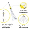 thumbnail image 4 of 63-Inch Adjustable Garden Leaf Rake with Steel Handle, 4 of 7