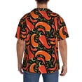 thumbnail image 5 of Wukai Red Hot Chili Men's Casual Short-Sleeve Button Down Shirt - Lightweight Summer Dress Shirt for Daily Wear-4X-Large, 5 of 7