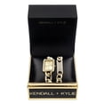 thumbnail image 4 of Kendall + Kylie Women's Chunky Chain w/ Rectangle Face Metal Analog Watch and Matching Bracelet Set, 4 of 4