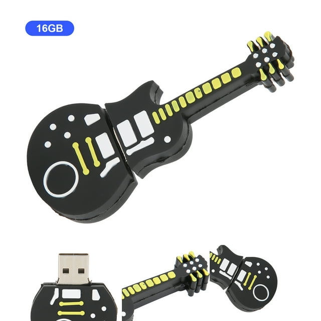 Flash Disk Portable Cartoon GuitarShaped USB Thumb for Information Storage Data Transmission Gift