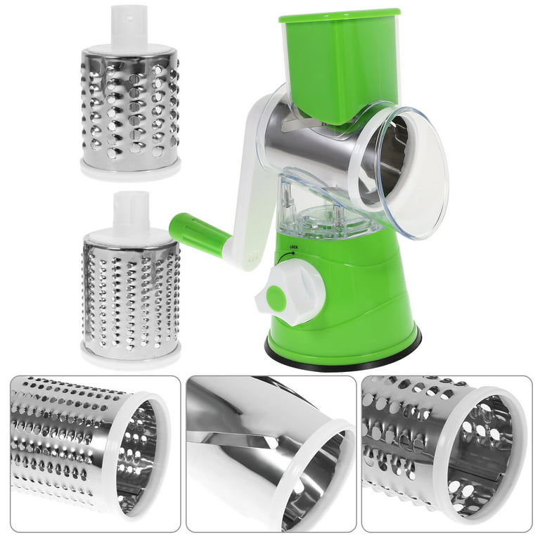 TINKSKY Tri-Blade Spiralizer Vegetable Slicer Manual Hand Safe Vegetables  Chopper with 3 Interchangeable Round Stainless Steel) 