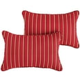 thumbnail image 3 of Sunbrella Sorra Home  Harwood Crimson Corded Indoor/ Outdoor Pillows (Set of 2) 13 in x 20 in, 3 of 5