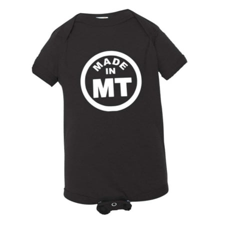 

PleaseMeTees™ Baby From Born Made In Montana MT Logo Label HQ Jumpsuit