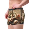 thumbnail image 4 of Daiia Vintage Peonies Rustic Charm Men's Underwear Boxer Briefs, Cotton Stretch Moisture-Wicking Underwear-Medium, 4 of 9