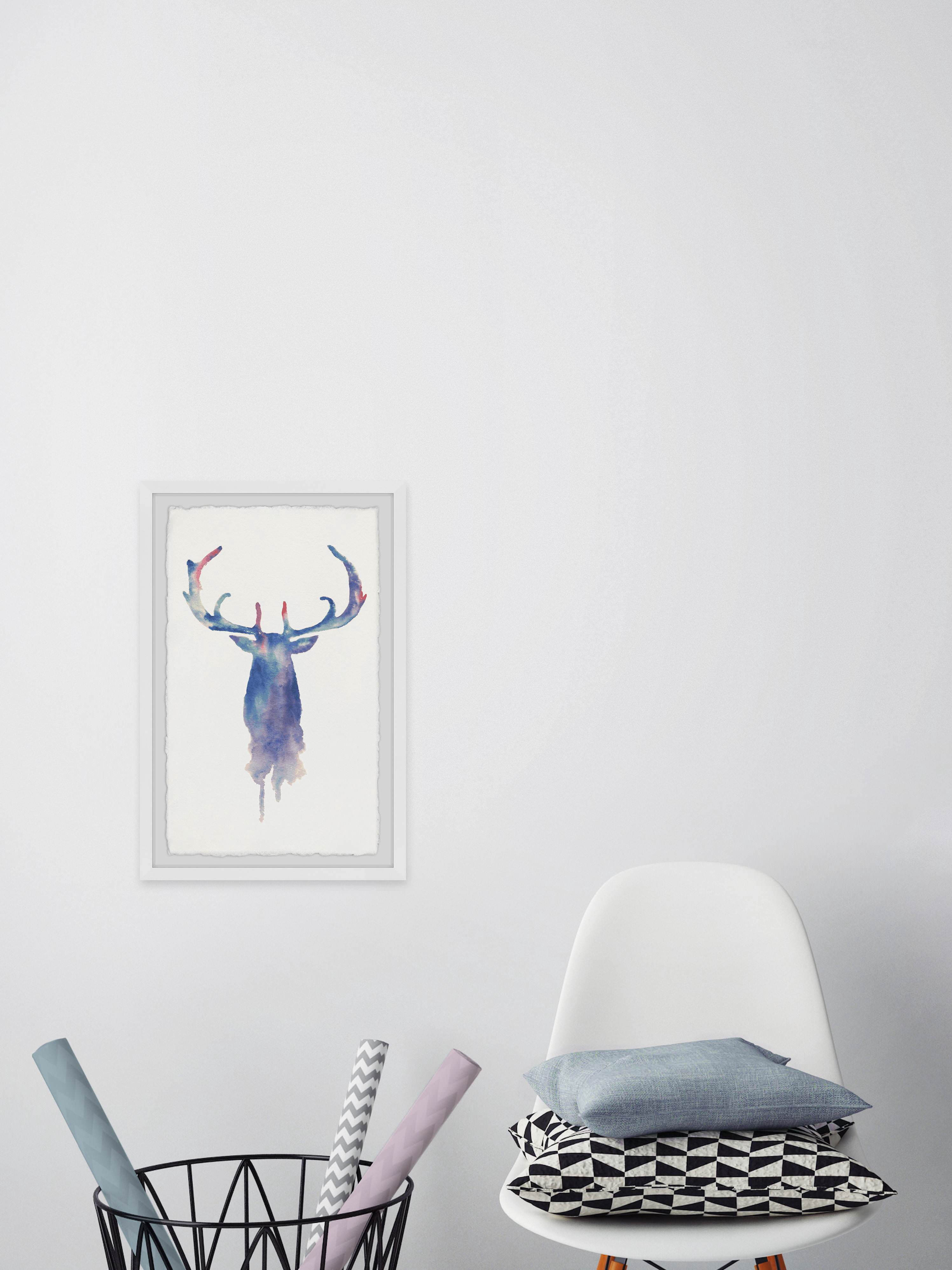 Moose Paint Framed Painting Print