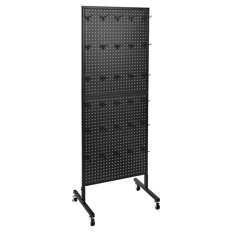 Kffkff Standing Pegboard Display, 23.6x63 In With 30 Hooks photo 1