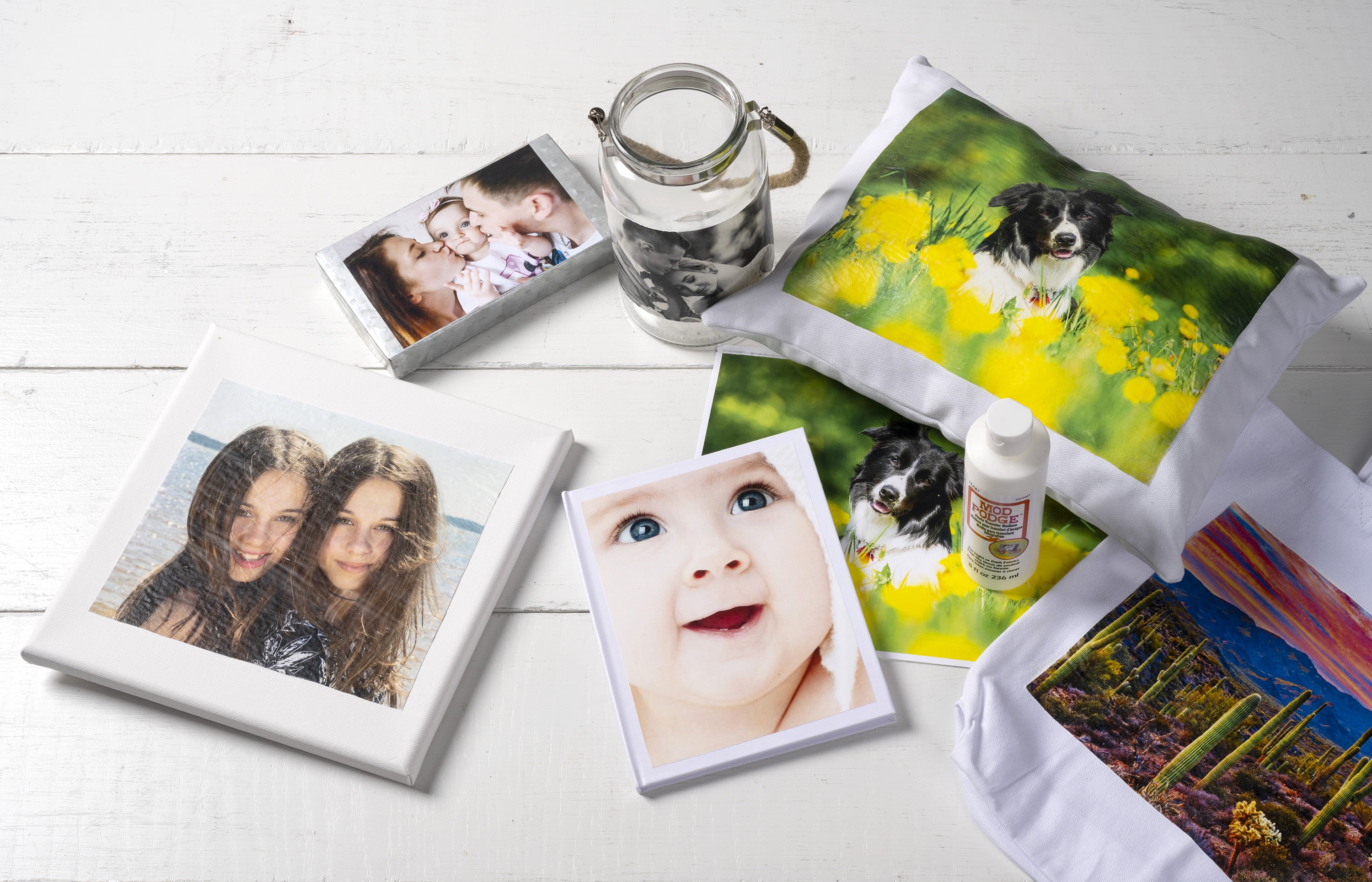 Mod Podge 5 Pc Photo Transfer Kit with Brushes, Brayer, Squeegee and 8 fl oz Photo Transfer Medium