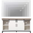 thumbnail image 6 of Wampat Adjustable Shelves Television Stand with 3 Drawers, Mdf board, White/Oak (Set of 3), 6 of 12
