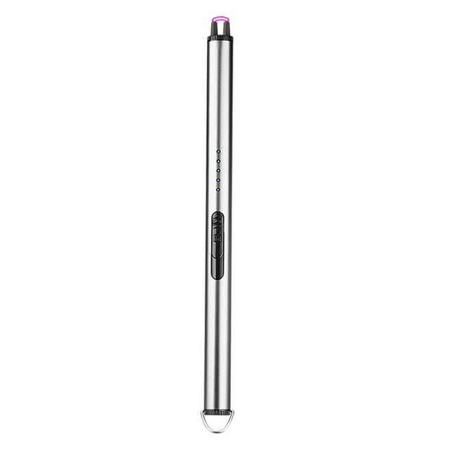 Electric Igniter Windproof Battery Status Display Metal Electric Plasma Igniter with Battery Indicator for Home