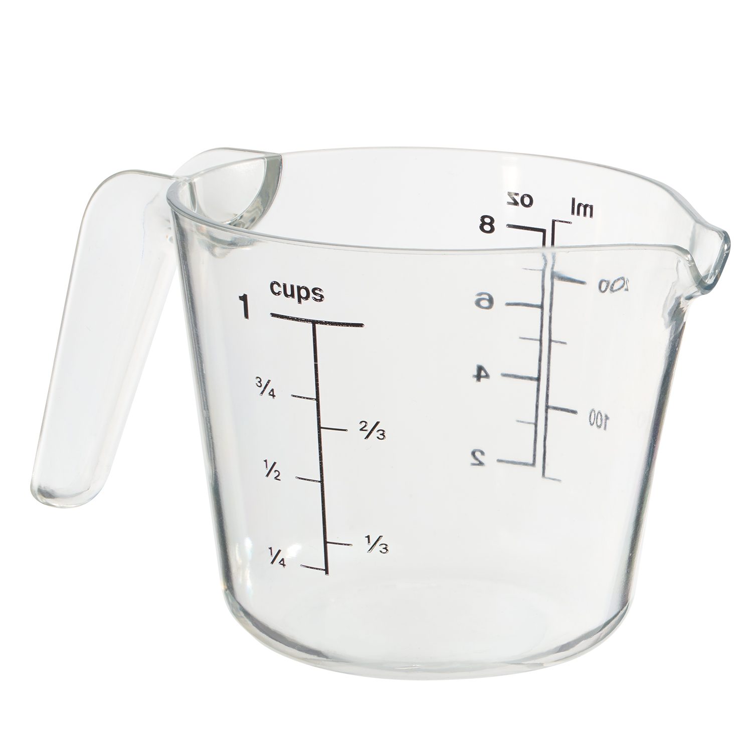 Mainstays 1 Cup Plastic Measuring Cup, Clear, 4-Pack photo 3