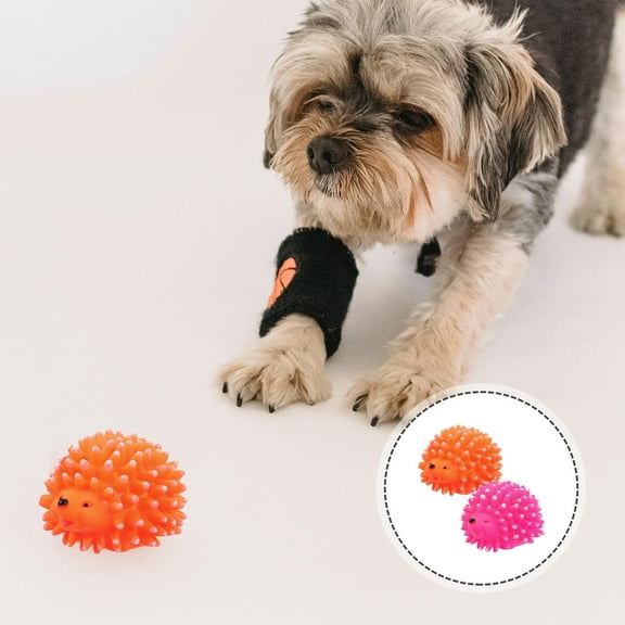 Topbathy small squeaky toys for dogs Squeaky Latex Pet Indoor Play 2Pcs 3.5*2.8*2.4in