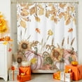 thumbnail image 4 of Shower Curtain 72"W x 96"L Fall Thanksgiving Watercolor Pink Pumpkins Sunflowers Leaves Fabric Shower Curtains Set with Hooks Water Repellent Bathroom Curtains Machine Washable Bathroom Accessories, 4 of 6