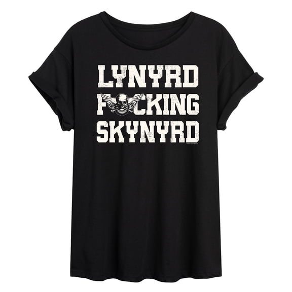 Lynyrd Skynyrd - Lynyrd Fing Skynyrd - Juniors Oversized Graphic T-Shirt