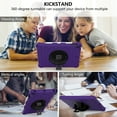 thumbnail image 2 of Allytech Shockproof Case for Apple iPad 10.2" 8th Gen 2020/ 7th Gen 2019 / iPad Air 3rd Gen 10.5",Heavy Duty Protection Adjustable Shoulder Strap Kickstand EVA Rubber Kids Friendly Cover, Purple/Black, 2 of 6