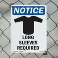 thumbnail image 4 of Long Sleeves Required OSHA Notice Rigid Plastic Sign 18 Inch x 12 Inch - 10 Pack, 4 of 8