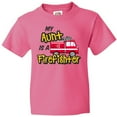 thumbnail image 3 of Inktastic My Aunt is a Firefighter with Fire Truck Youth T-Shirt, 3 of 5