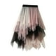 thumbnail image 5 of Faldas de tul para mujer, línea A, de malla, en capas, de moda, para fiestas nocturnas. rosa blanco, 5 of 9