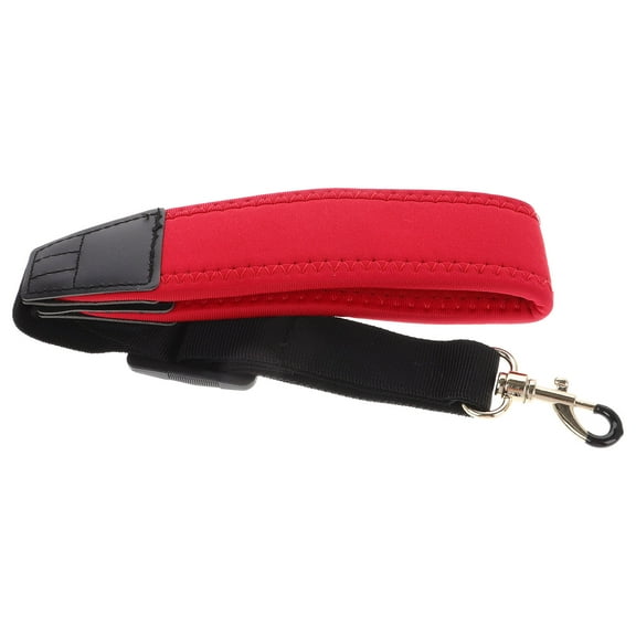 Moluckfu 1Pack Ergonomic Saxophone Neck Strap Red Polyester for Musicians