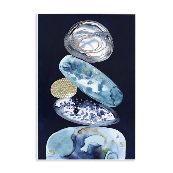 Stupell Industries Modern Patterned Stacked Pebbles Wall Plaque Art, 10 x 15, by Lisa Nohren