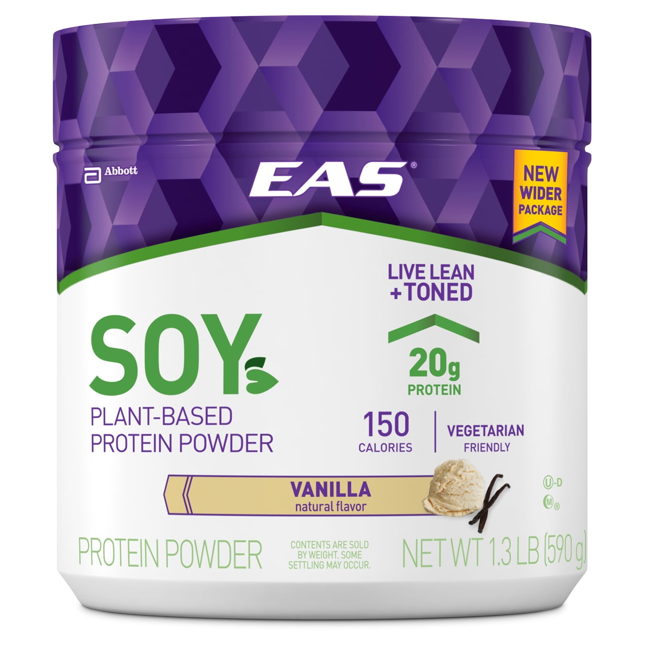 Eas Soy Protein Powder Vanilla 20g Protein 1 3 Lb Walmart Com