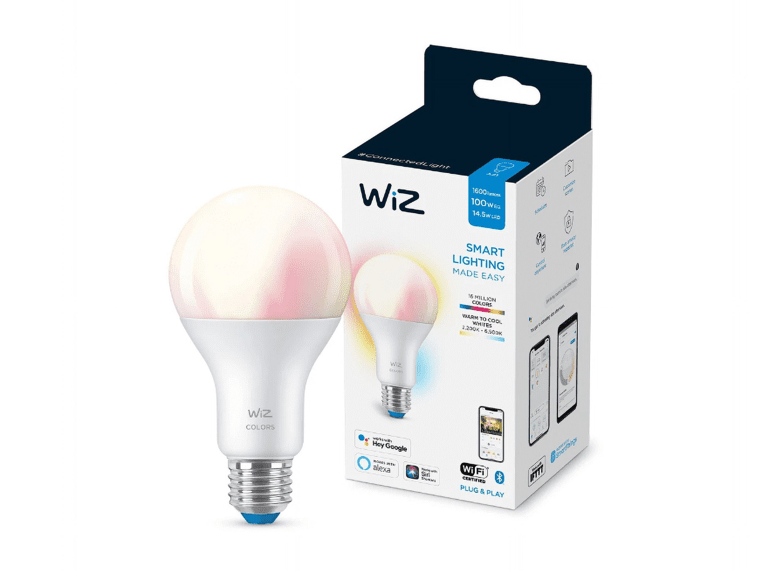 Wiz 603514 Color 14.5W A21 E26 Wi-Fi Smart Bulb