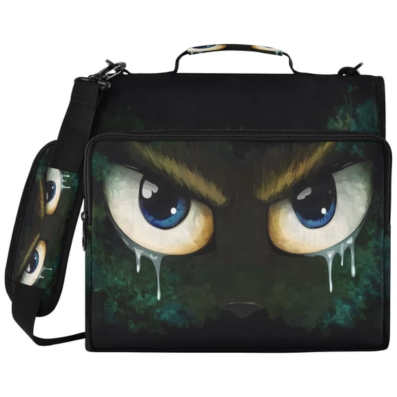 ALAZA Zipper Binder Forest Eye Pattern 2 inch 3 Ring 500 Sheet Capacity Trapper Keeper File Folder Organizer Bag