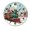 FFclock032, variant on ZXCXRQFa Desk Clocks Xmas Happy Steam Train In Winter Silent Non Ticking Round Wall Clock Home Decor Battery Operated Decorative for Living Room, Kitchen, Bedroom Clock Art