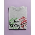 thumbnail image 3 of Buon Ferragosto Brush Paint T-Shirt Juniors -Image by Shutterstock,  Medium, 3 of 4