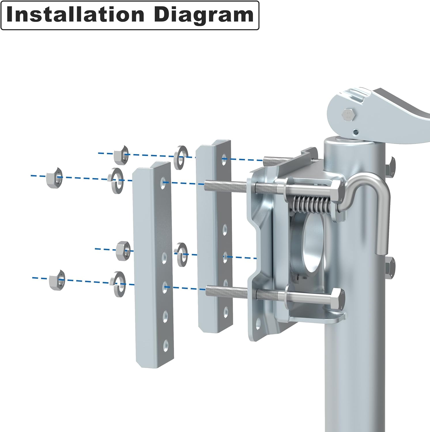 TOWKING Swivel Bolt-on Trailer Jack, Trailer Jack Stand, 10" Vertical Movement, Mounting Hardware Included, 1000 lbs
