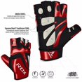 thumbnail image 3 of RDX Weight Lifting Gloves Gym Wrist Support Cow Hide Leather Fitness Exercise Bodybuilding Training, 3 of 4