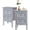 Grey, variant on BarefHaven Green Nightstand Set of 2, Small Green Night Stands for Bedroom, Kids Room, Living Room, Wood, 15.75" W x 11.8" D x 23.6" H